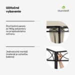 Blumfeldt Mondo, záhradný altánok, párty stan, 295 x 262 x 295, oceľ, polyester, béžový - Image 2