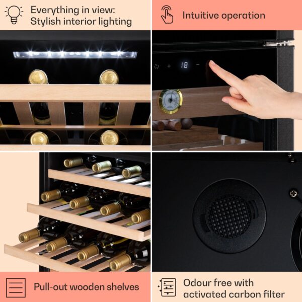 Klarstein El Dorado 108, humidor a chladnička na víno, 108 l, LED, dotykový displej - Image 2