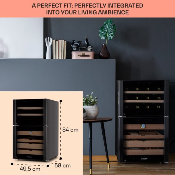Klarstein El Dorado 108, humidor a chladnička na víno, 108 l, LED, dotykový displej - Image 3