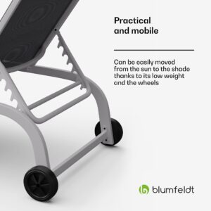 Blumfeldt Lounger Limala XXL, lehátko, nosnosť 160 kg, 5-stupňovo nastaviteľné operadlo, kolieska