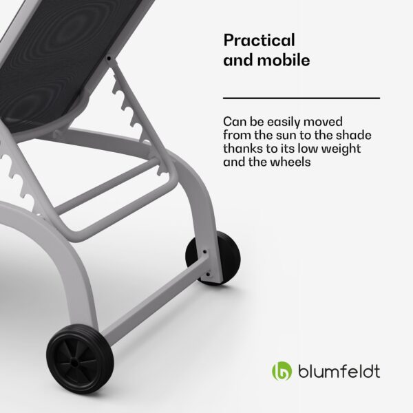 Blumfeldt Lounger Limala XXL, lehátko, nosnosť 160 kg, 5-stupňovo nastaviteľné operadlo, kolieska