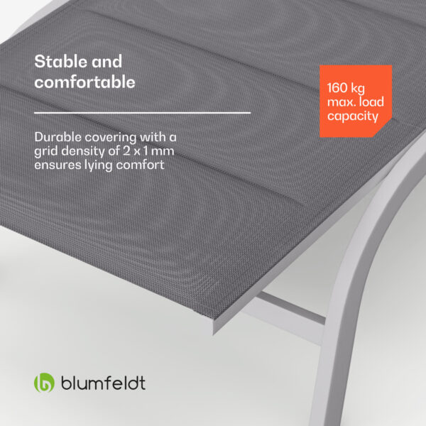 Blumfeldt Lounger Limala XXL, lehátko, nosnosť 160 kg, 5-stupňovo nastaviteľné operadlo, kolieska - Image 3