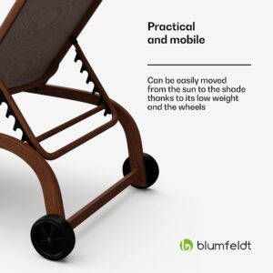 Blumfeldt Lounger Limala, lehátko, nosnosť 160 kg, 5-stupňovo nastaviteľné operadlo, kolieska