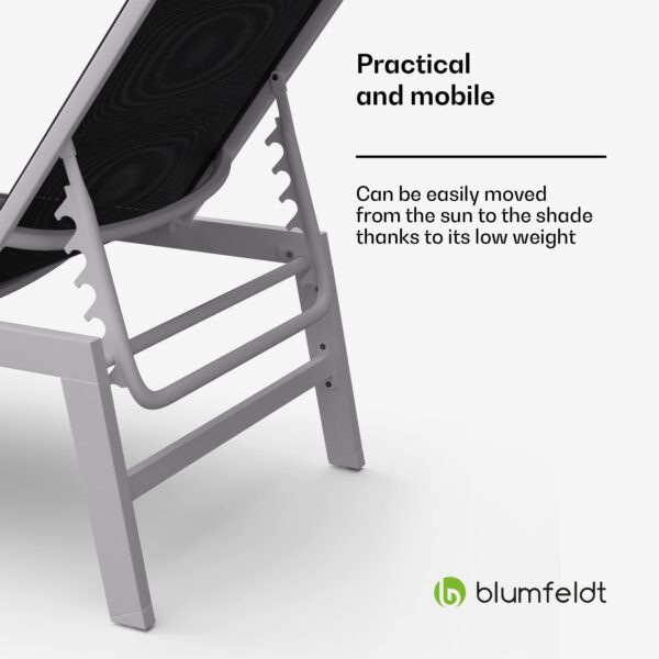Blumfeldt Lounger Renazzo XXL, lehátko, nosnosť 160 kg, 5-stupňové nastavenie, vodoodpudivé