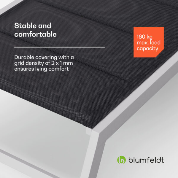 Blumfeldt Lounger Renazzo XXL, lehátko, nosnosť 160 kg, 5-stupňové nastavenie, vodoodpudivé - Image 3