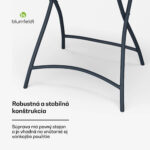 Blumfeldt RetroChic záhradný set, 1 stôl + 2 stoličky, 60 cm, skladacie, potiahnutý, odolný voči poveternostným vplyvom