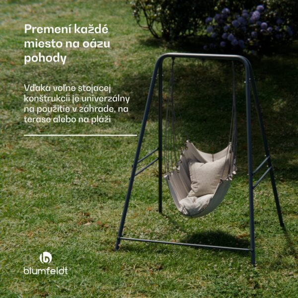 Blumfeldt SwayStation Balance rám hojdacej siete, odolný proti korózii, odolný proti poveternostným vplyvom, vnútorný/ vonkajší priestor, do 100 Kg - Image 2