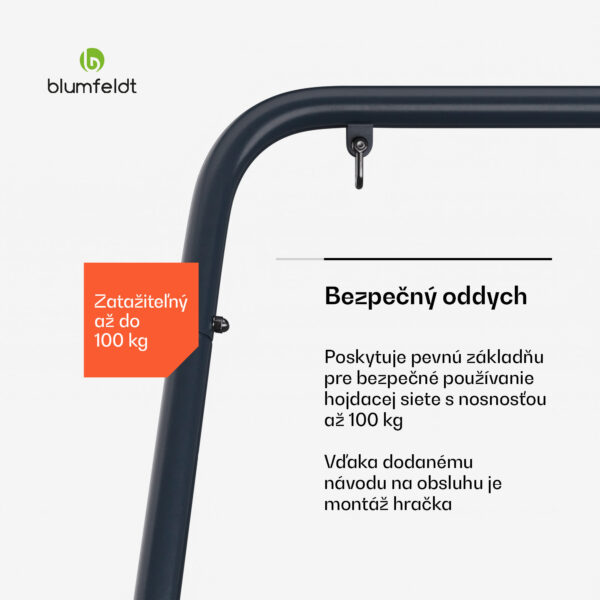 Blumfeldt SwayStation Balance rám hojdacej siete, odolný proti korózii, odolný proti poveternostným vplyvom, vnútorný/ vonkajší priestor, do 100 Kg - Image 3