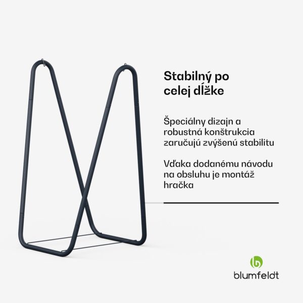Blumfeldt SwayStation Curve  rám hojdacej siete, odolný proti korózii, odolný proti poveternostným vplyvom, vnútorný/ vonkajší priestor, do 100 Kg