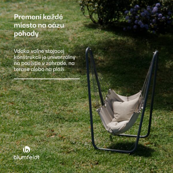 Blumfeldt SwayStation Curve  rám hojdacej siete, odolný proti korózii, odolný proti poveternostným vplyvom, vnútorný/ vonkajší priestor, do 100 Kg - Image 2