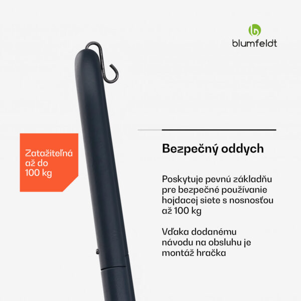 Blumfeldt SwayStation Curve  rám hojdacej siete, odolný proti korózii, odolný proti poveternostným vplyvom, vnútorný/ vonkajší priestor, do 100 Kg - Image 3