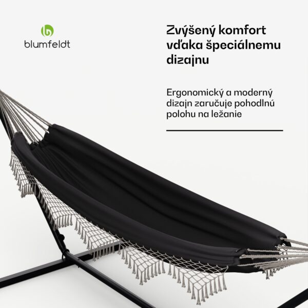 Blumfeldt SwayStation Boho hojdacia sieť, 320 x 116 cm, odolná proti poveternostným vplyvom, odolná proti hrdzi