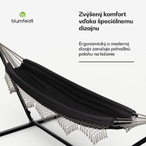 Blumfeldt SwayStation Boho hojdacia sieť, 400 x 116 cm, odolná proti poveternostným vplyvom, odolná proti hrdzi