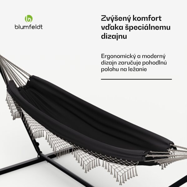 Blumfeldt SwayStation Boho hojdacia sieť, 400 x 116 cm, odolná proti poveternostným vplyvom, odolná proti hrdzi