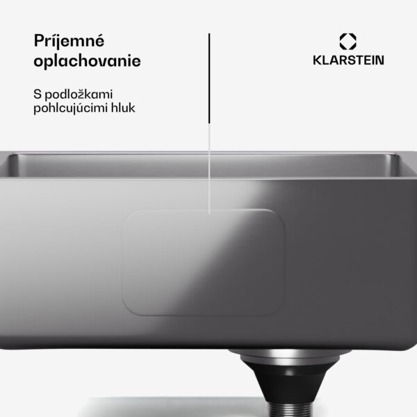 Klarstein TitanSteel Kuchynský drez 45 x 39 cm (DxŠ) s povrchom odolný voči hrdzi, poškriabaniu a teplu - Image 2