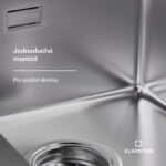 Klarstein TitanSteel Kuchynský drez 45 x 39 cm (DxŠ) s povrchom odolný voči hrdzi, poškriabaniu a teplu - Image 3