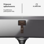 Klarstein TitanSteel Kuchynský drez 45 x 55 cm (DxŠ) s povrchom odolný voči hrdzi, poškriabaniu a teplu - Image 2