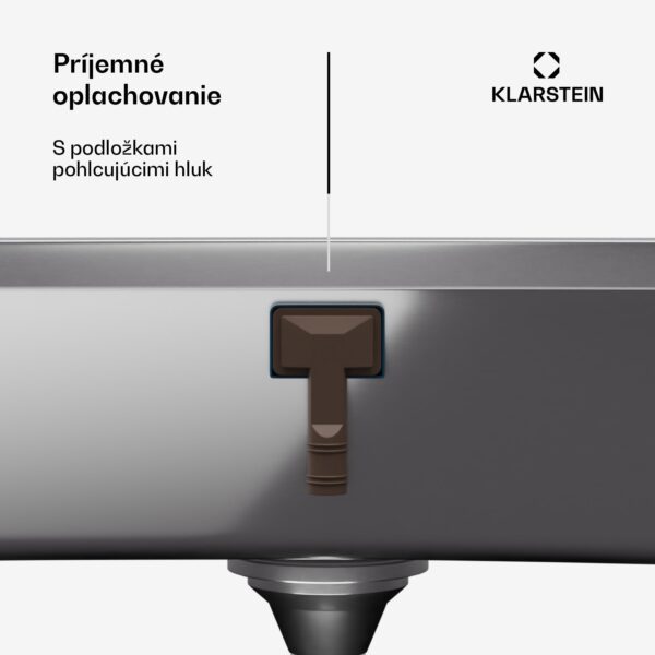 Klarstein TitanSteel Kuchynský drez 45 x 55 cm (DxŠ) s povrchom odolný voči hrdzi, poškriabaniu a teplu - Image 2