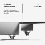 Klarstein TitanSteel kuchynský drez s odkvapkávačom, 100 x 45 cm, 2 umývadlá, nehrdzavejúca oceľ, odolný voči teplu - Image 2