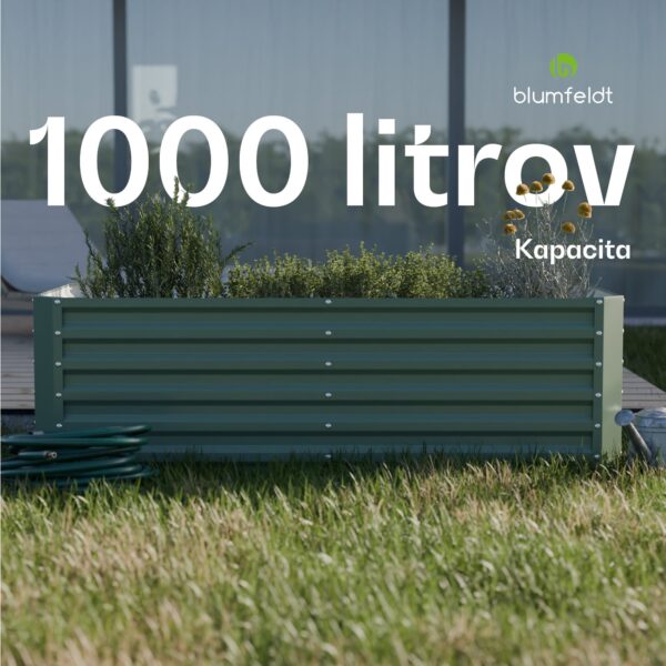 Blumfeldt High Grow Straight, vyvýšený záhon, 180 x 60 x 90 cm, z vlnitého oceľového plechu, jednoduchá montáž, odolný voči hrdzi a mrazu - Image 2