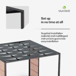 Blumfeldt Shade Cove Vert, pergola, 3 x 3 m, bočné steny, práškovo lakovaná farba, odolná voči poveternostným vplyvom - Image 2