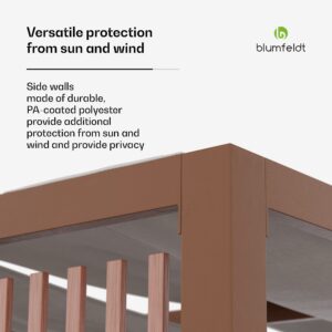 Blumfeldt Shade Cove Vert, pergola, 3 x 3 m, bočné steny, práškovo lakovaná farba, odolná voči poveternostným vplyvom