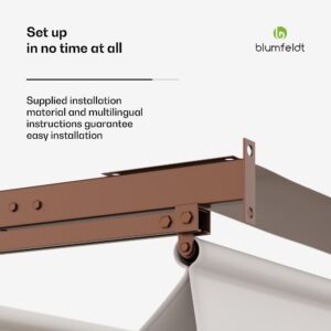 NA Blumfeldt Pantheon Wall Pergola, nástenná pergola, 3 x 3 m, práškovo lakovná oceľ, odolná voči poveternostným vplyvom