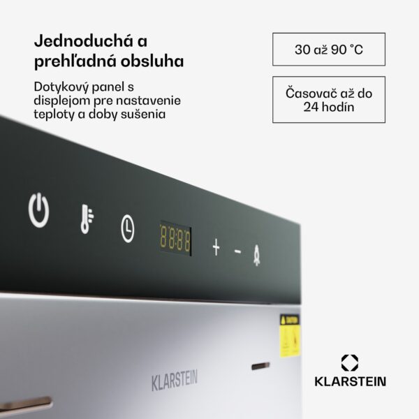 Klarstein MasterJerky 300 sušička, 2 000 W, 30 - 90 °C, 24h časovač, nehrdzavejúca oceľ