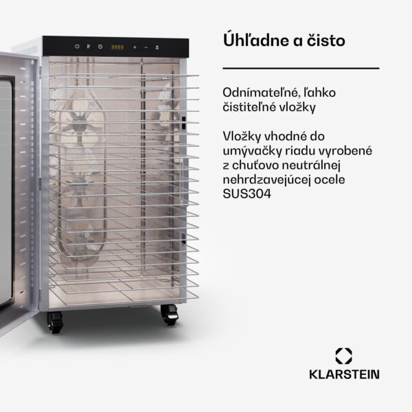 Klarstein MasterJerky 300 sušička, 2 000 W, 30 - 90 °C, 24h časovač, nehrdzavejúca oceľ - Image 3