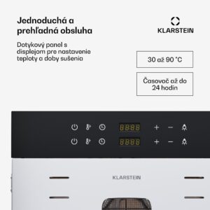 Klarstein Master Jerky 700, sušička, výkon 4 000 W, s dvoma komorami, teplotný rozsah 30 - 90 °C