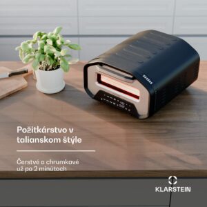 Klarstein PizzaForno elektrická pec na pizzu s výkonom 1 700 W, 7 programov + pamäťová funkcia, digitálny displej