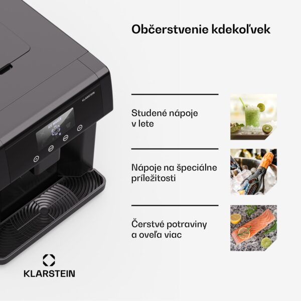 Klarstein Eiszeit výrobník kociek ľadu z nehrdzavejúcej ocele 3 veľkosti kociek ľadu strieborná - Image 2