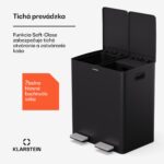Klarstein EcoVista, odpadkový kôš s kompostérom, 40 l + 3 l/kôš + kompostér, Soft-Close - Image 2