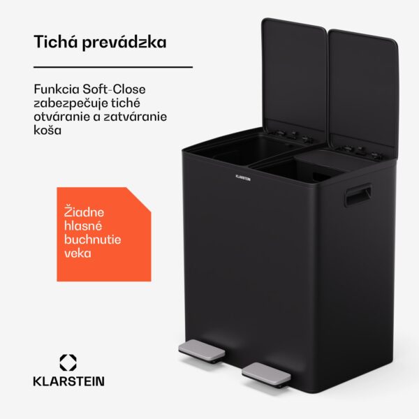Klarstein EcoVista, odpadkový kôš s kompostérom, 40 l + 3 l/kôš + kompostér, Soft-Close - Image 2