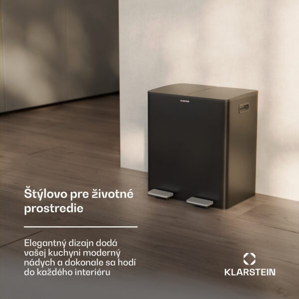 Klarstein EcoVista, odpadkový kôš s kompostérom, 40 l + 3 l/kôš + kompostér, Soft-Close - Image 3