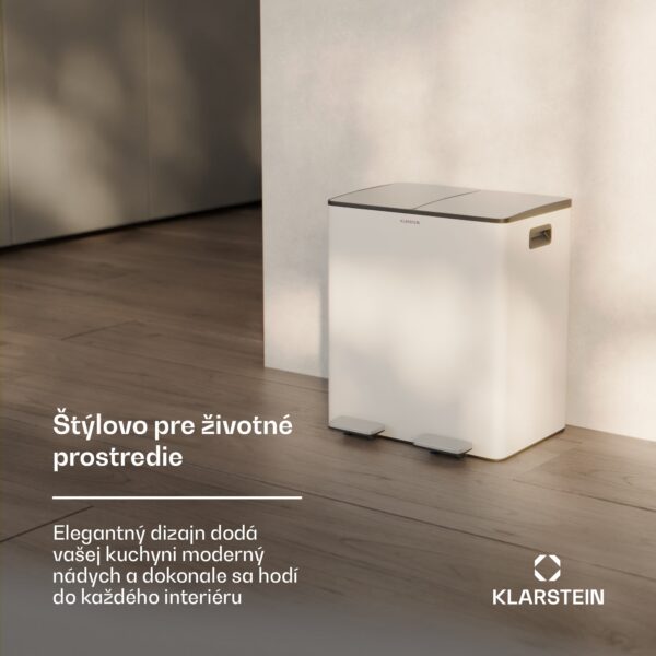 Klarstein EcoVista, odpadkový kôš s kompostérom, 40 l + 3 l/kôš + kompostér, Soft-Close - Image 3
