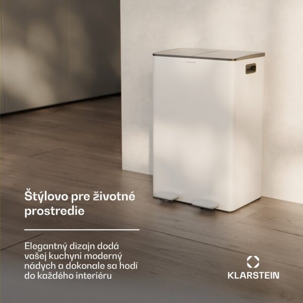 Klarstein EcoVista, odpadkový kôš s kompostérom, 60 l + 3 l/kôš + kompostér, Soft-Close - Image 3