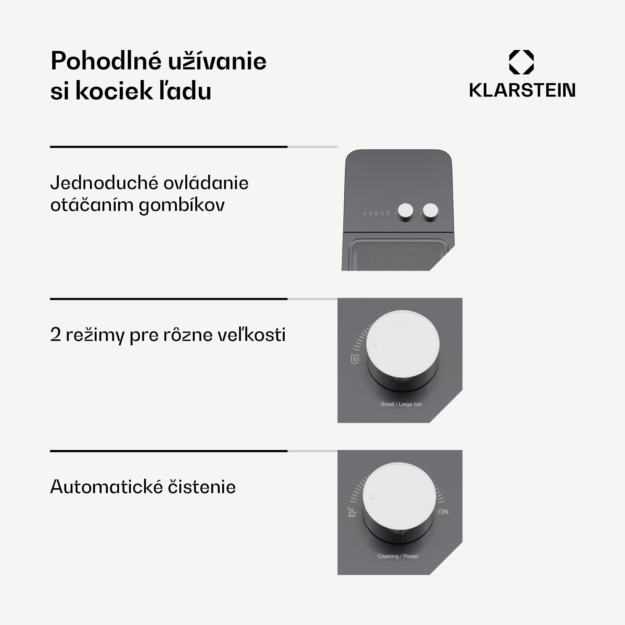 Klarstein IceCraft zmrzlinovač | 2 režimy | 1,3 l studenej vody | automatické čistenie | 12 kg/24 h