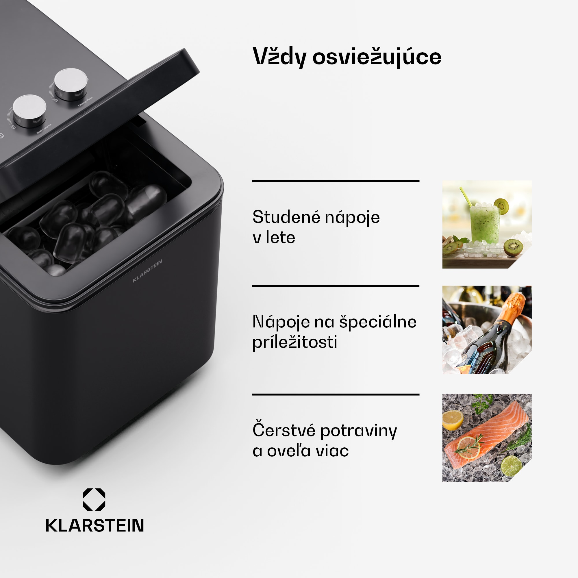 Klarstein IceCraft zmrzlinovač | 2 režimy | 1,3 l studenej vody | automatické čistenie | 12 kg/24 h – Obrázok 2