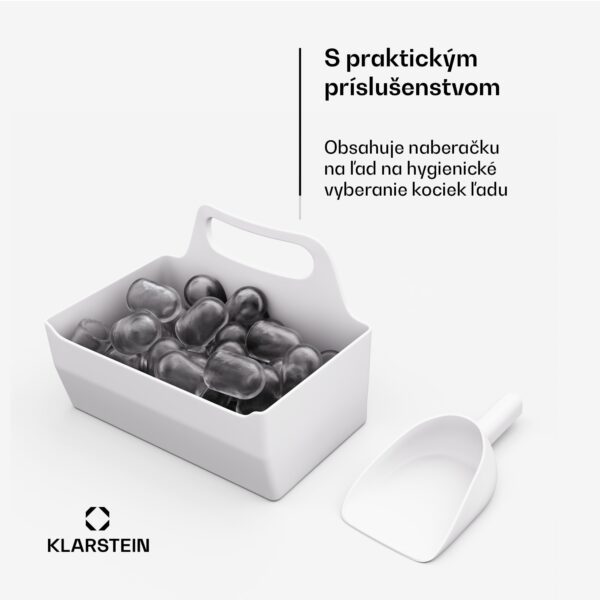 Klarstein IceCraft výrobník kociek ľadu, 2 režimy, 1,3 l studenej vody, automatické čistenie, 12 kg/24 hod - Image 3