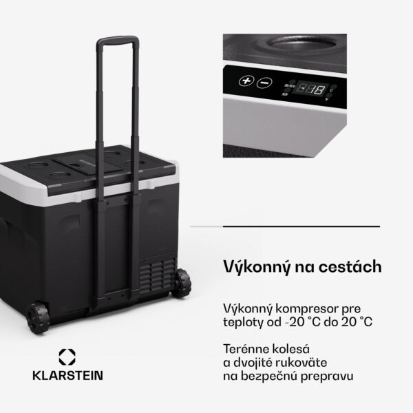 Klarstein PolarForce 40L kompresorový chladiaci box| LCD panel, osvetlenie, off-road, ochrana batérie, 12V/230V