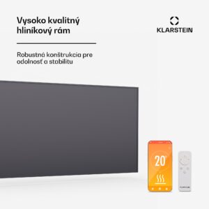 Klarstein Wonderwall Smart Infračervený ohrievač, 60x120cm, Aplikácia, 770W, Týždenný časovač, IP24