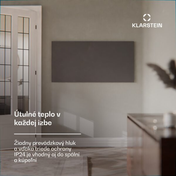 Klarstein Wonderwall Smart Infračervený ohrievač, 60x120cm, Aplikácia, 770W, Týždenný časovač, IP24 - Image 2