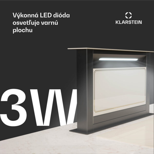 Klarstein Victoria Downdraft digestor, 60 cm, A, 8 úrovní + boost, až do 713,8 m³/h, 120 W - Image 2