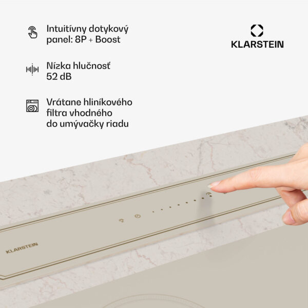 Klarstein Victoria Downdraft digestor, 60 cm, A, 8 úrovní + boost, až do 713,8 m³/h, 120 W - Image 3