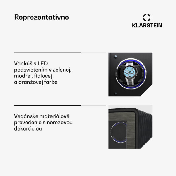 Klarstein LuminousTime naťahovač hodiniek, 2 hodinky, mnoho nastavení, LED, 10 dB - Image 3
