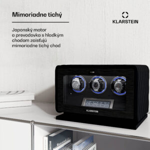 Klarstein LuminousTime naťahovač hodiniek, 3 hodinky, mnoho nastavení, LED, 10 dB