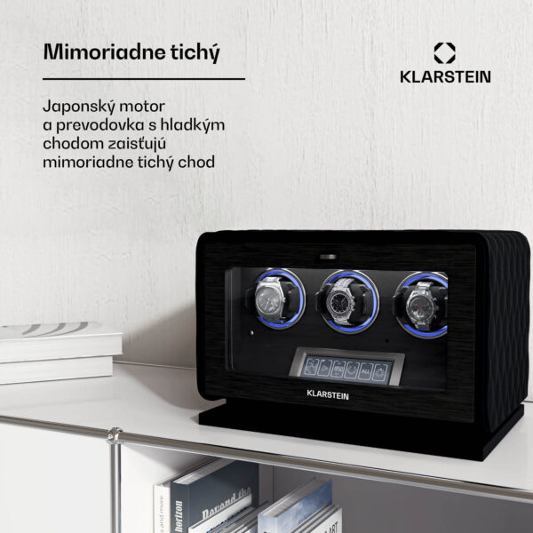 Klarstein LuminousTime naťahovač hodiniek, 3 hodinky, mnoho nastavení, LED, 10 dB