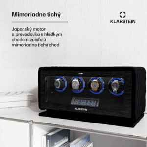 Klarstein LuminousTime naťahovač hodiniek, 4 hodinky, mnoho nastavení, LED, 10 dB