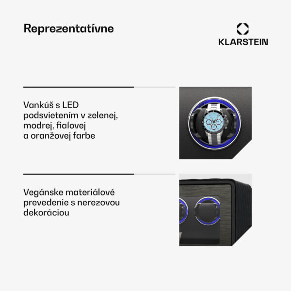 Klarstein LuminousTime naťahovač hodiniek, 4 hodinky, mnoho nastavení, LED, 10 dB - Image 3